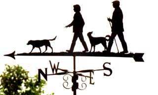 Walking Couple weather vane